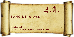 Ladó Nikolett névjegykártya