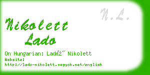 nikolett lado business card